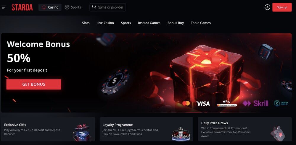 Starda Casino web